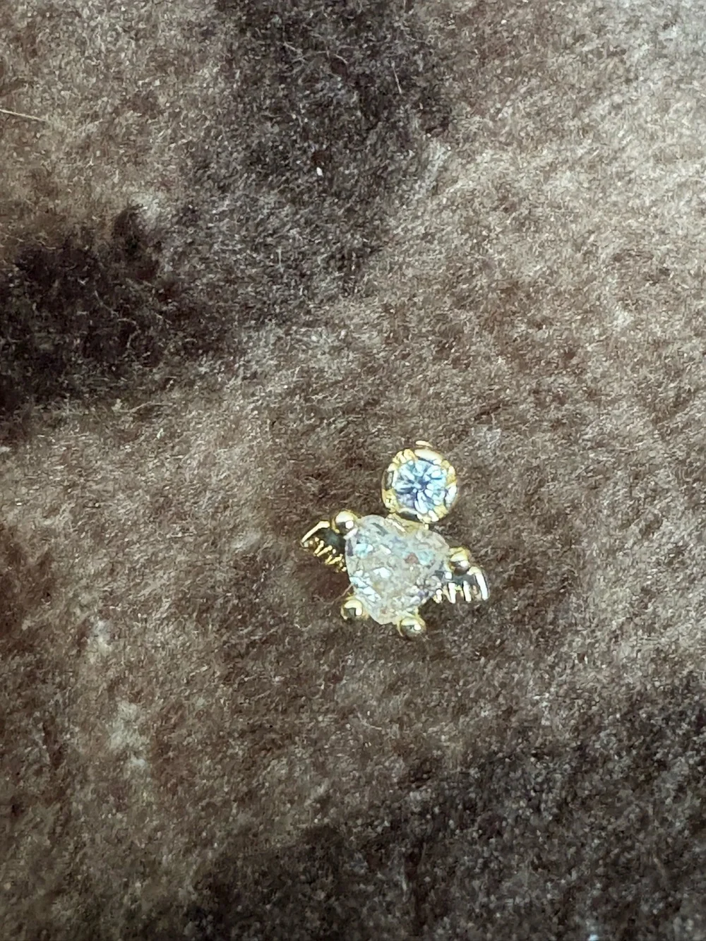 Nose Ring- Angel  Cubic zirconia  20G Nose Ring Stud Screw 316L Stainless Steel